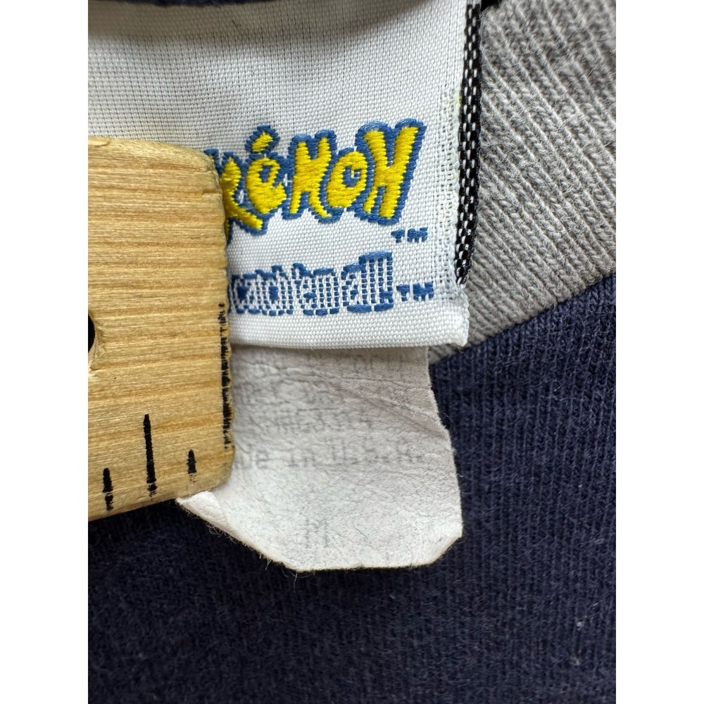 Vintage Nintendo Pokemon Mewtwo Cropped Long Sleeve T Shirt Blue‎ Youth Size M - Picture 10 of 11